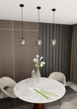 Istar takpendel 1 lys - Svart/Røykfarget