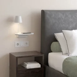 Ito vegglampe med trådløs lader og USB