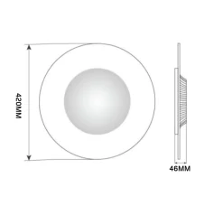 Jade vegg/taklampe 21W dimbar - Hvit