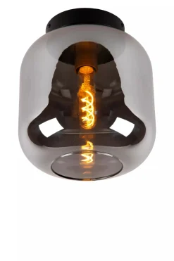 Joanet taklampe 25 cm - Svart/Røykfarget