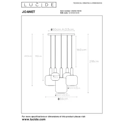 Joanet takpendel rondell 5 lys