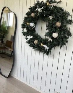 Julekrans 100 cm uten lys - Grønn