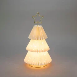 Juletre i papp med messing stjerne 36 cm