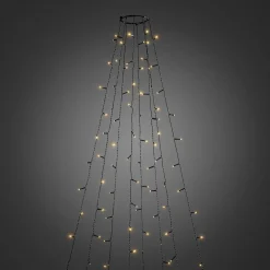 Juletrelys ring 8 slynger 2,4 meter med funklefunksjon - Amber