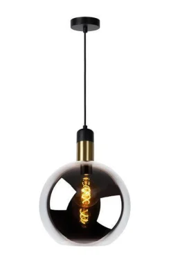 Julius takpendel 28 cm - Røykfarget glass