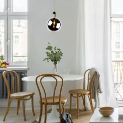 Julius takpendel 28 cm - Røykfarget glass