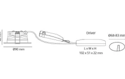 Junistar Eco IsoSafe 6W LED 2000-2800K dimtowarm enkelspot