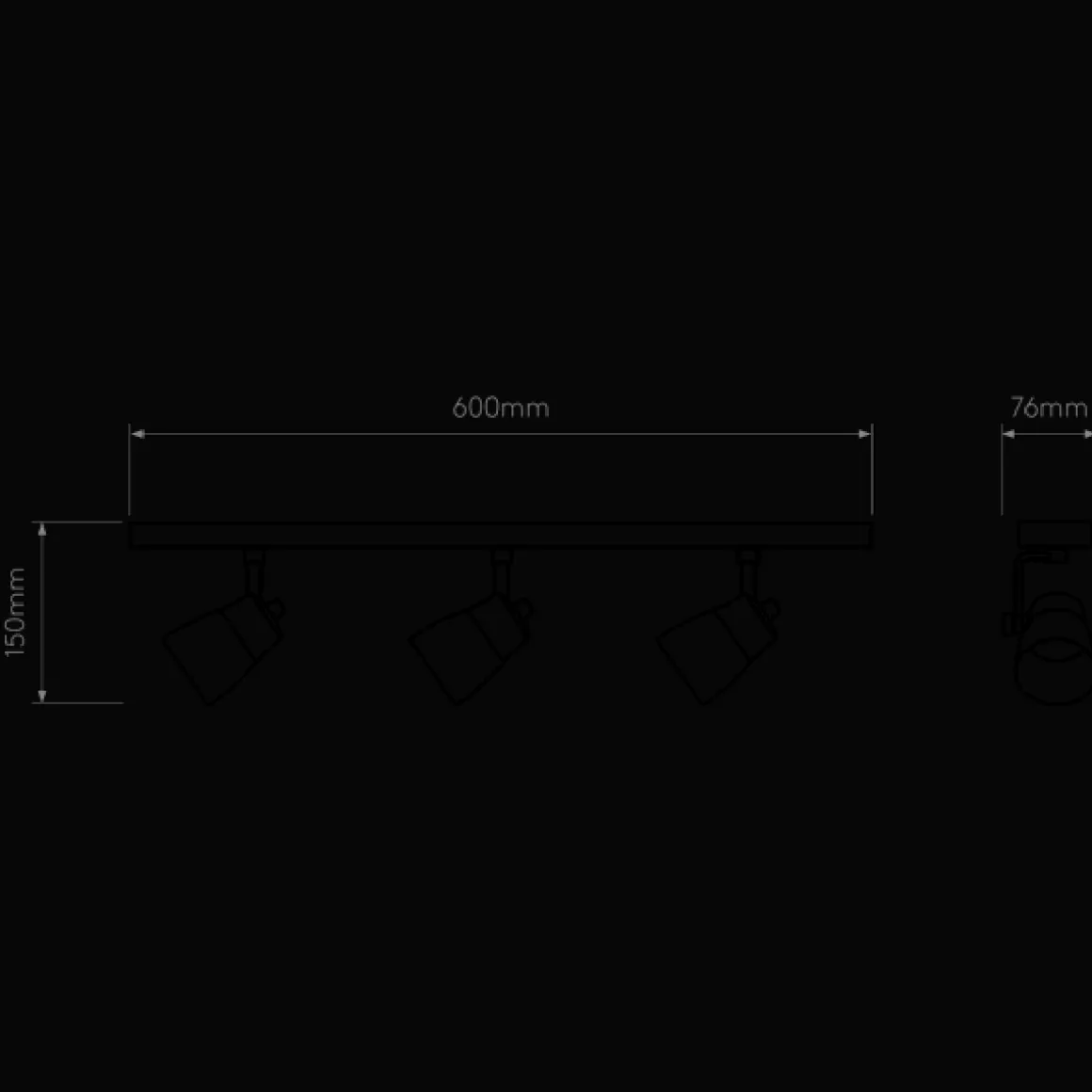 Juno triple bar spotskinne
