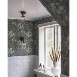 Kappa taklampe 14 cm - Svart/Opal