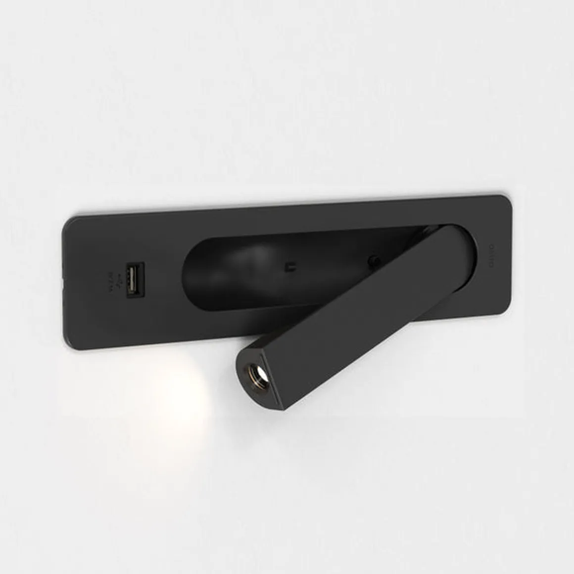 Keta vegglampe for innfelling 3,2W LED m/USB