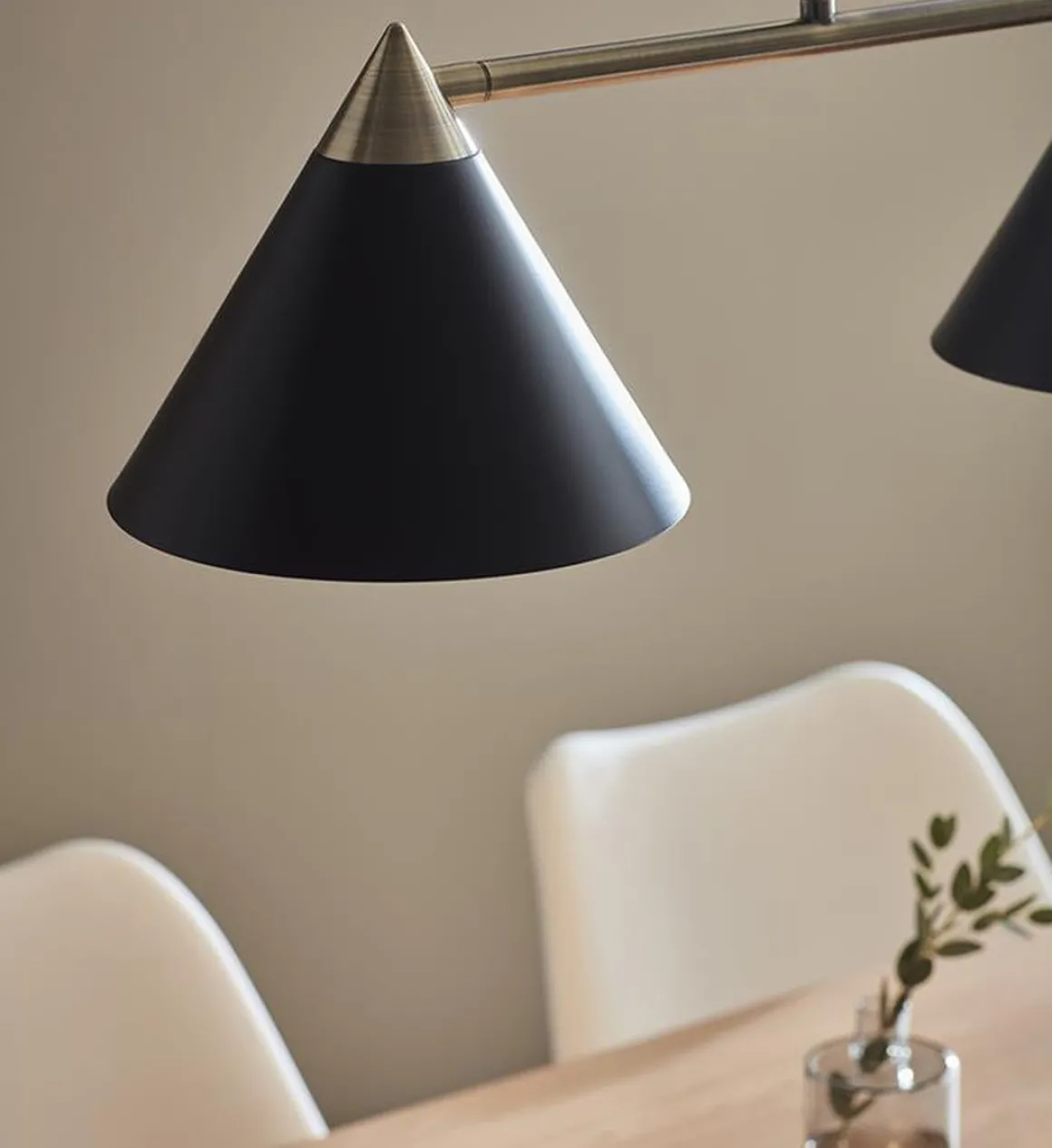 Klint takpendel 3 lys - Svart/Messing - Svart / Messing