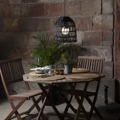 Knute utendørs lampeskjerm 30 cm IP44 - Svart