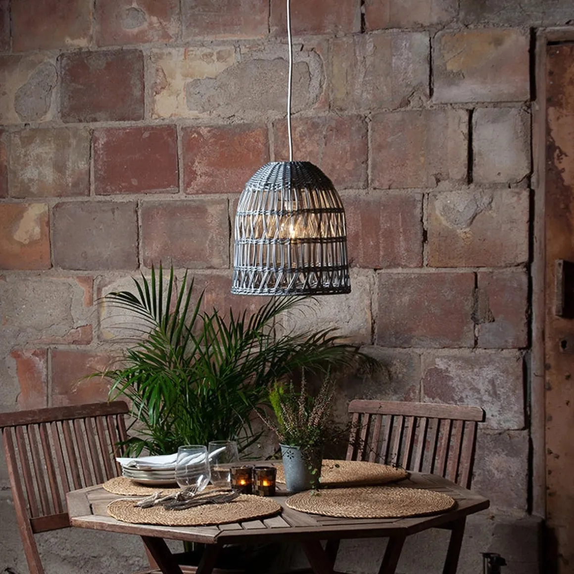 Knute utendørs lampeskjerm 30 cm IP44 - Grå