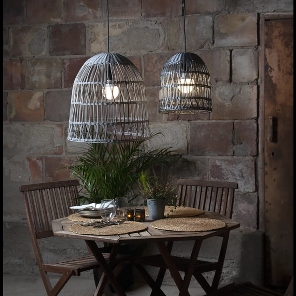 Knute utendørs lampeskjerm 30 cm IP44 - Grå