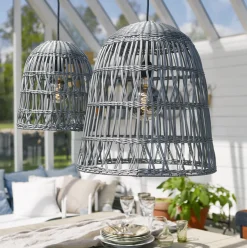 Knute utendørs lampeskjerm 48 cm IP44 - Grå