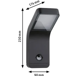 Kulma vegglampe utendørs IP44 7,5W 3000 Kelvin - Sensor