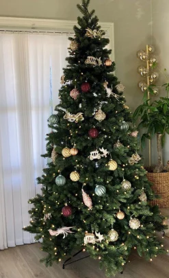 Kunstig juletre 180 cm 40% PE og 60% PVC 300 LED varmhvit