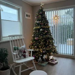 Kunstig juletre 180 cm 40% PE og 60% PVC 300 LED varmhvit