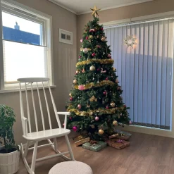 Kunstig juletre 180 cm 40% PE og 60% PVC 300 LED varmhvit