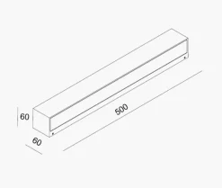 Kyoto K2 50 cm vegglampe Opp/ned - Antrasitt