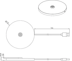 Ladeplate til Iris oppladbar bordlampe