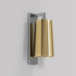 Lago 280 vegglampe IP44 - Krom/Messing