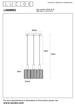 Lambers takpendel 3-lys