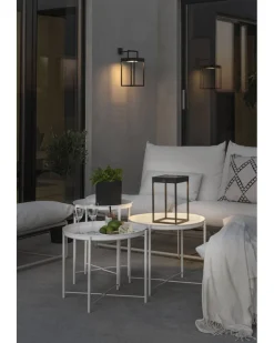 Lanterne Dimbar LED USB og Solcelle - Svart