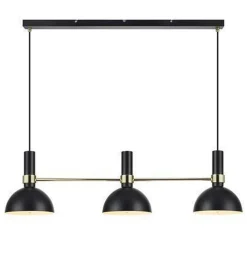 Larry takpendel - Svart/Børstet messing - Svart / Messing