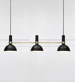 Larry takpendel - Svart/Børstet messing - Svart / Messing