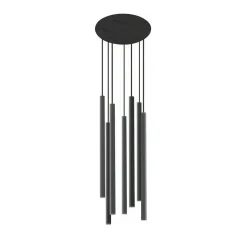 Laser rondell takpendel 7 lys - Svart