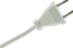 Ledning med plugg 2 meter 2x0,75 mm - Hvit