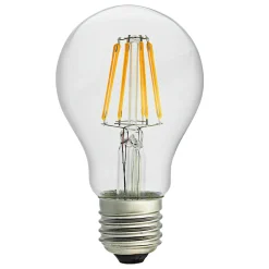 Ledpære E27 klar filament 8 Watt 2700 Kelvin 60mm - Dimbar