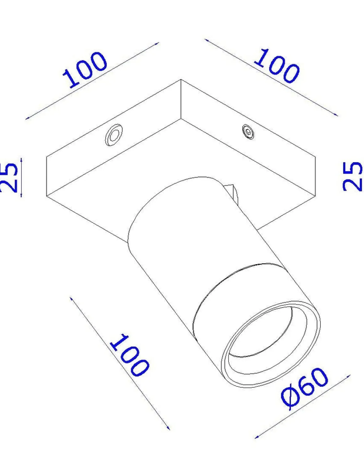 Levi takspot 6W 2700K dimbar - Svart
