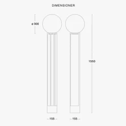 Liberia gulvlampe - Hvit