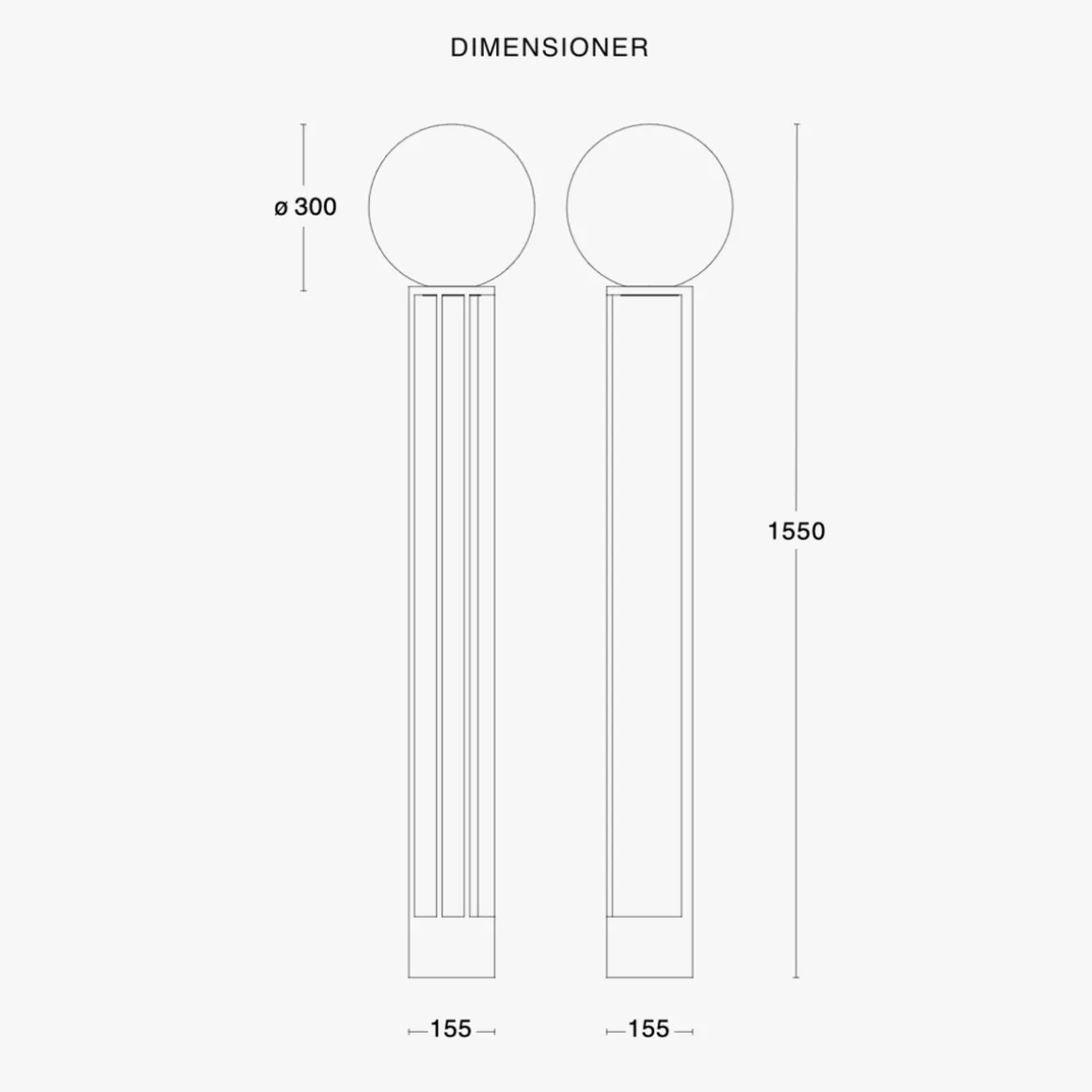 Liberia gulvlampe - Hvit