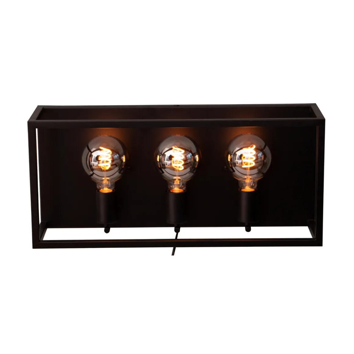 Lisboa vegglampe trippel - Svart/Messing