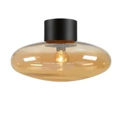 Locus vegg/taklampe - Svart/Amberfarget - Svart / Amber