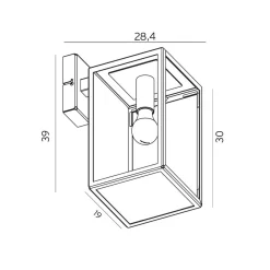Lofoten vegg/arm 1949 ned vegglampe