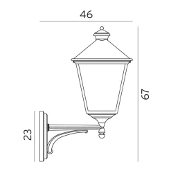 London 4116 Big vegglampe utendørs IP54 11,5W 3000K