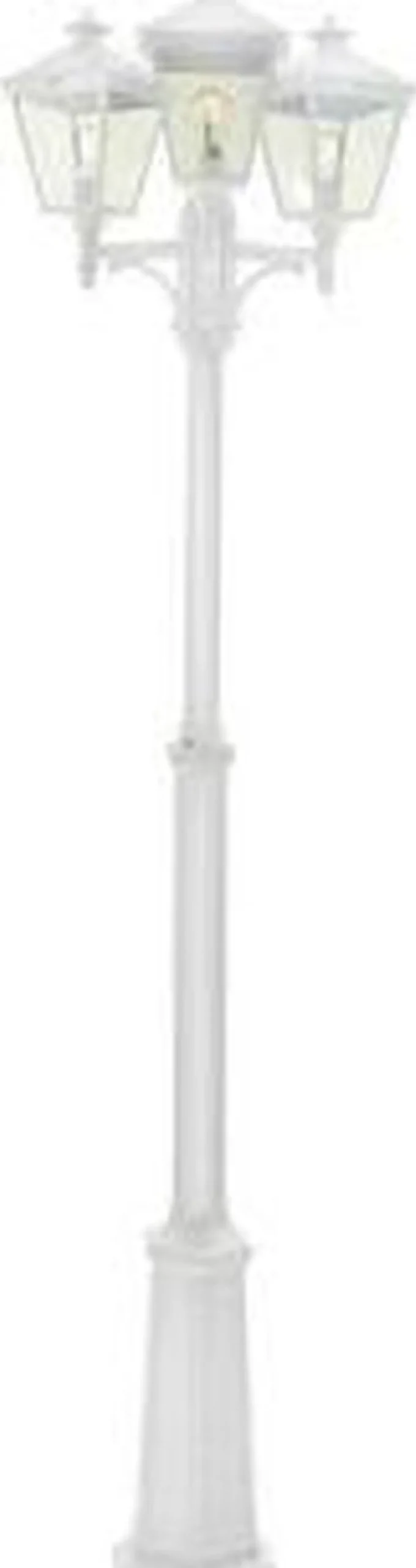 London 483 lyktestolpe 185-275 cm 3 lyktehoder - Hvit