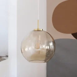 Loop takpendel 25 cm - Messing/Amberfarget