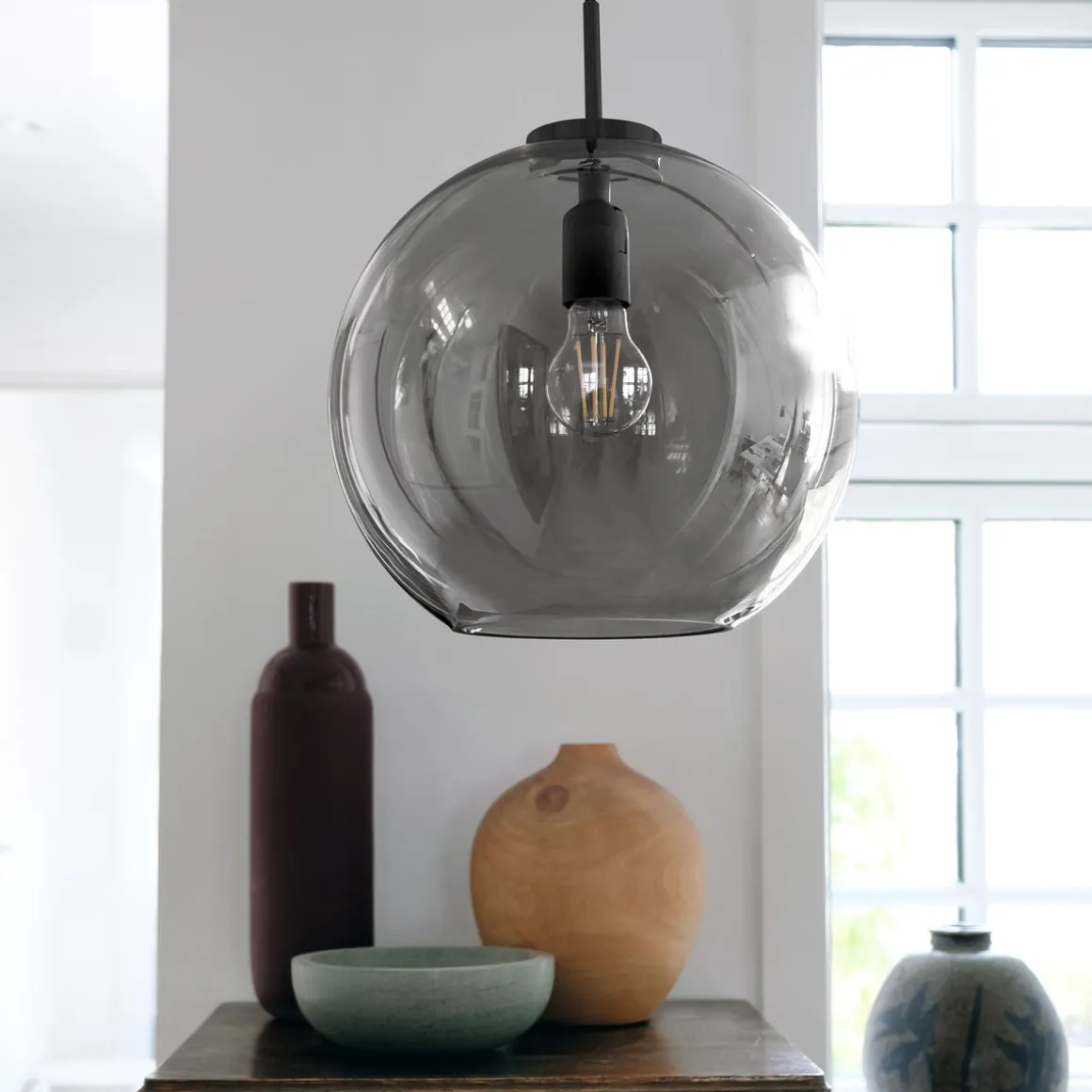 Loop takpendel 30 cm - Svart/Røykfarget