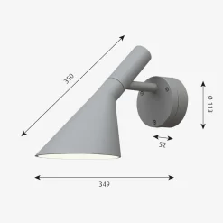 Louis Poulsen AJ 50 utendørs vegglampe - Aluminium