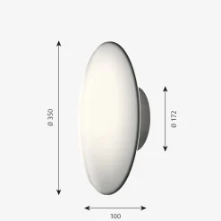 Louis Poulsen AJ Eklipta utendørs vegg/taklampe 35 - Hvit