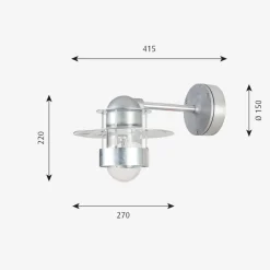 Louis Poulsen Albertslund utendørs vegglampe kort