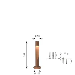 Louis Poulsen Flindt Garden jordspyd u/adapter kort