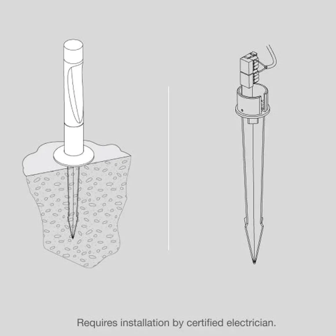 Louis Poulsen Flindt Garden med forankringsenhet u/adapter lang