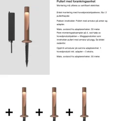 Louis Poulsen Flindt Garden med forankringsenhet u/adapter lang