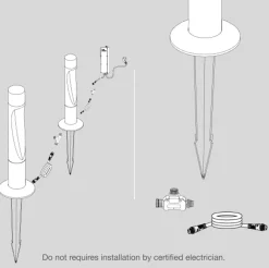 Louis Poulsen Flindt Garden jordspyd u/adapter lang